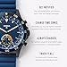 Fossil Hybrid Smartwatch Crewmaster Stainless Steel and Silicone, Black Blue FTW1125