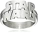 Star Wars Logo Cutout Stainless Steel Ring Size 12