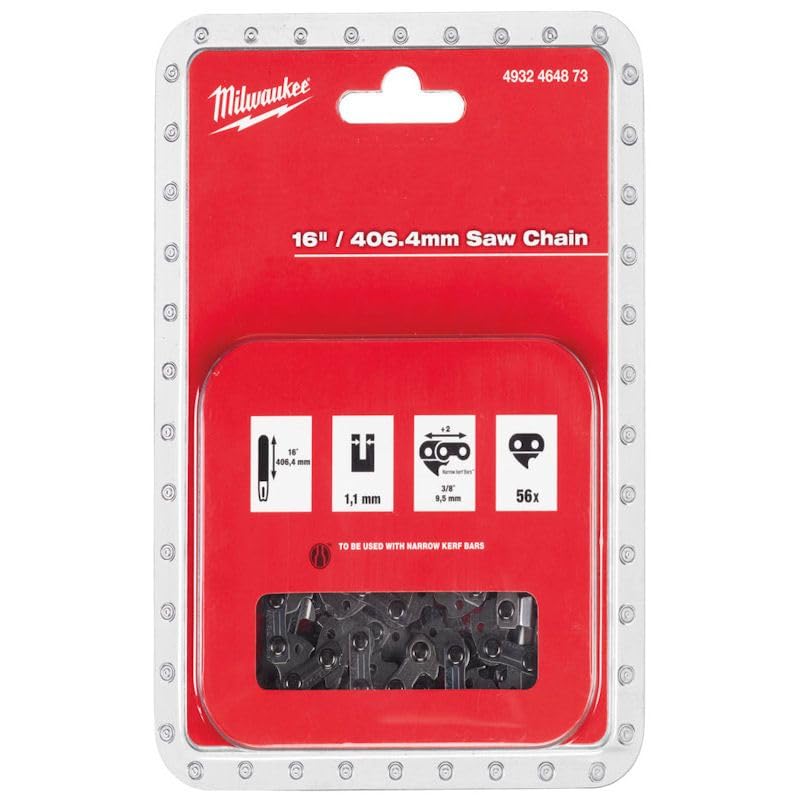 Milwaukee 4932464873 Saw Chain 3/8 Inch for Battery Chainsaw M18 FCHS-121B Red
