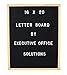 Executive Office Solutions Changeable Letter Board - Black Felt With Solid Oak Frame, Wall Mount, Canvas Bag, and 290 Characters 16x20 Black - (LB3)