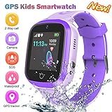 Kids Smart Watch for Boys Smartwatch WiFi/GPS Tracker Watch, Kids GPS Tracker Watch Activity Tracker Digital Watch, Touch Screen HD Camera Pedometer SOS Math Game Watch for Boys Girls Gift