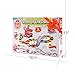 GAMZOO Tracks Toy Set for 2,3,4 Years Old Boys and Girls with 96 PCS Flexible Race Track, Fire Truck Vehicles, Spiral Track and Bridge Firehouse Toys Christmas and Birthday Gifts