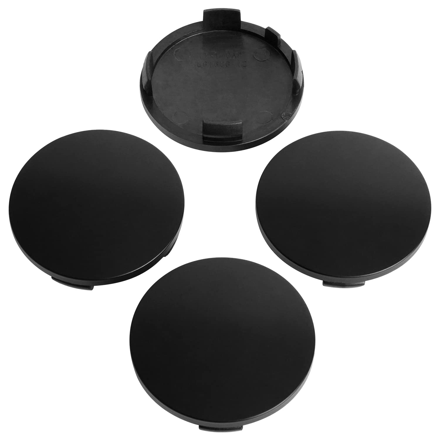 Photo 1 of KitsPro 2.4Inch 60MM Wheel Center Caps, Pack of 4 (Matte Black, Outer 60MM, Inner 56MM)