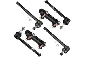 SCITOO 6pcs Suspension Kit 2 Outer 2 Inner Tie Rod Ends 2 Tie Rod End Adjusting Sleeves for Chevrolet C1500 C2500 C3500 Pickup Suburban Express 1500 2500 3500 Tahoe RWD for GMC Series 1988-99 ES2836RL
