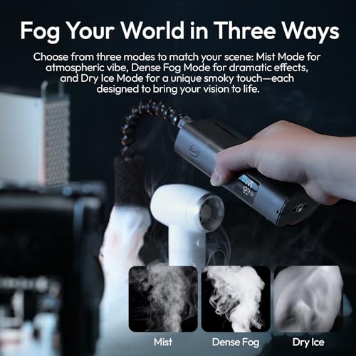 Ulanzi Fm02 Filmog X Portable Fog Machine 30W Battery Powered Smoke Handheld Fogger Camera Accessories For Video Shooting, Food Portrait Figures Photography