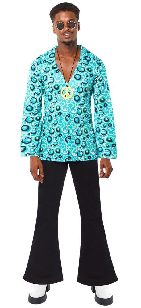 amscan (PKT) (9910798) Adult Mens Hippie Party Shirt (Small)