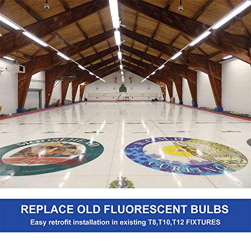 CNSUNWAY LIGHTING 4 Foot T8 LED Tube Light, 22W, 2400LM, 5000K Daylight, Dual-Ended Power, Ballast Bypass, 48" Fluorescent Light Bulbs Replacement-25 Pack