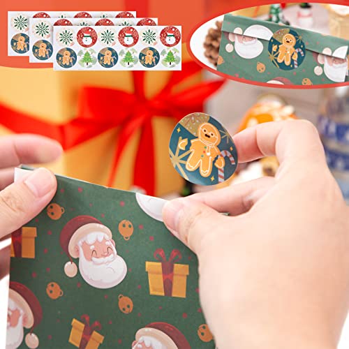 TOXOY 36PCS Christmas Goody Bags, Christmas Paper Candy Bags Bulk Christmas Treat Bags with Stickers for Gift Party Favors Holiday Christmas Supplies