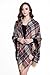 Buttons and Pleats Women Plaid Blanket Shawl Scarf for Fashion Wear & Winter