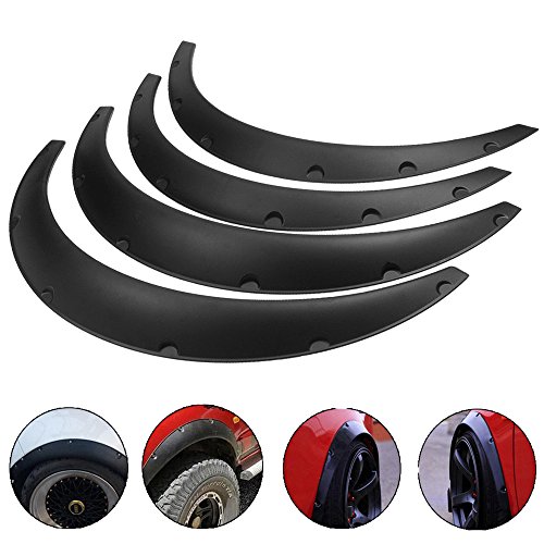 GTP 4X JDM Universal Fender Flares Wide Body Kit 2 inch (50mm) 3 inch (75mm) Over Wheel Arch Extension Set Front & Rear