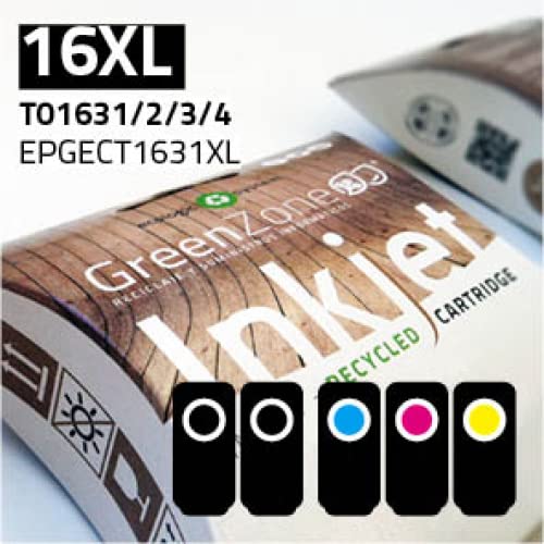 ECONOMY PACK EPSON GECT1631XN (2 units) + GECT1632XC + GECT1633XM + GECT1634XY + GIFT PHOTO PAPER A6 BRAND GREEN ZONE