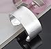 Hosaire Dangle Silver Stainless Steel Wide Cuff Bangle Bracelet for Women Men