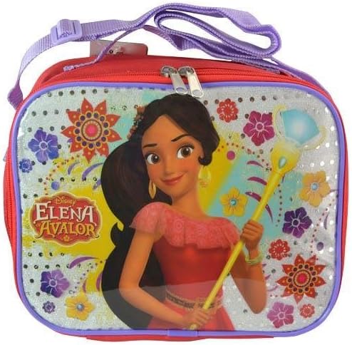 Princess Elena Rectangle Lunch bag with Strap and Printed PVC & Sequin Underlay- 1 PC