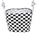 malianna Women Black and White Plaid Sexy Strapless Tube Top