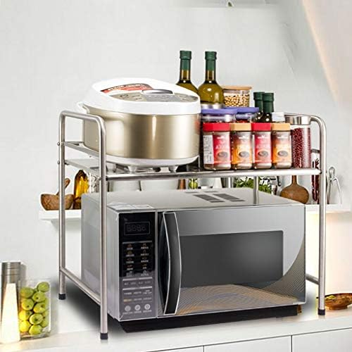 収納ラック ステンレス鋼の台所カウンタートップ収納ラックオーブンラック垂直ラック電子レンジオーブン多機能ポットラックカトラリーラックスパイスラック キッチン収納棚 サイズ 53cm Tarunniketanpublicschool Com