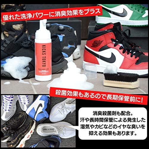 Amazon Kicks Tokyo スニーカーシャンプー プレミアム靴クリーナー 靴磨き スニーカー汚れ落とし フォームタイプ 単品 Kicks Tokyo クリーム