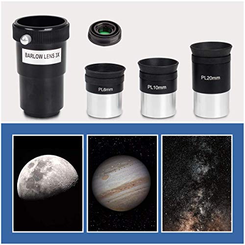 GazerOptics 70mm Refractor Telescope for Astronomy Beginners, Comes with Achromatic Optical System, Steady Tripod and Smartphone Adapter - Perfect for Manual Slow-Motion Celestial Tracking and Imaging