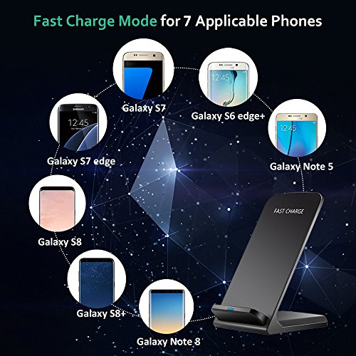 Comsoon iPhone X Wireless Charger, Wireless Charging Pad for iPhone X/ 8/ 8 Plus & all Qi Enabled Devices, Fast Charging for Samsung Galaxy S8/ S8+/ S7/ S7 edge /S6 edge+/ Note 5/ Note 8