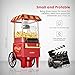 Aicook Hot Air Popcorn Popper Maker with Measuring Cup, No Oil Needed, FDA and ETL Approved, Red