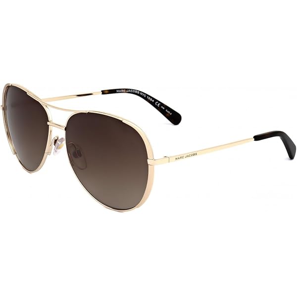 Marc Jacobs Sunglasses Geometric Full Rim, Gold/Havana Frame  display picture 3