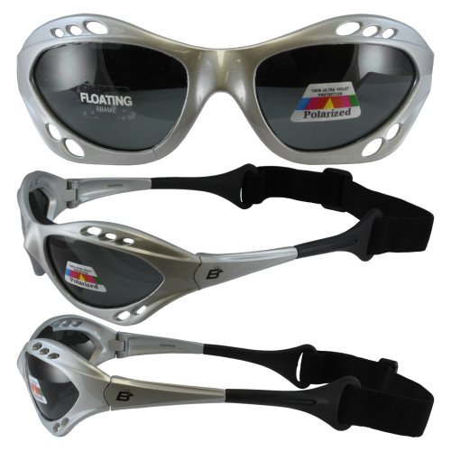 Three Pair Birdz Seahawk Polarized Sunglasses Floating Jet Ski Goggles Sport Kite-Boarding, Surfing, Kayaking, Two Smoke, One Blue Mirror Lens