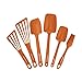 Rachael Ray Tools & Gadgets 6-Piece Nylon Tool Set, Orange, 10 inches, Large