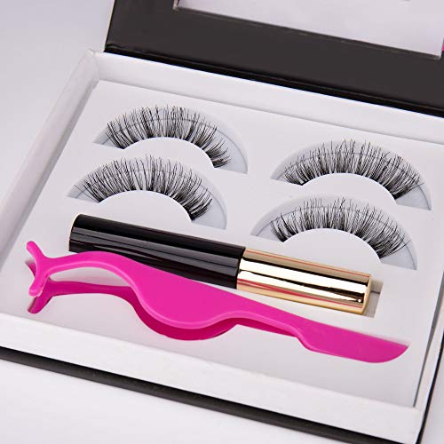 Professional Magnetic Eyeliner and Lashes Kit - 2 Pairs - Magnetic Eyeliner to Use with Magnetic Lashes - Natural Look - With Applicator - Thumbnail 2