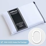 Furlinic White Shower Curtain Anti Mould Waterproof 90x180 cm Polyester view 7