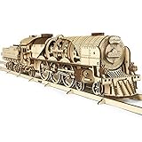 UGEARS V-Express Steam Train with Tender 3D Wooden Model Self Assembling Best Adult and Teens Gift