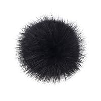 Real Raccoon Fox Fur Pompom with Button Big Fur Ball for Beanies DIY Fur Accessories