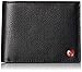 Alpine Swiss Mens Leather Wallet 2-In-1 Bifold Flip up Removable Card Case Black