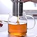 WarmCrystal, Glass Tea Kettle, Stainless Steel Infuser and Removable Filter Spout to Seperate Tea and Water(22 oz)