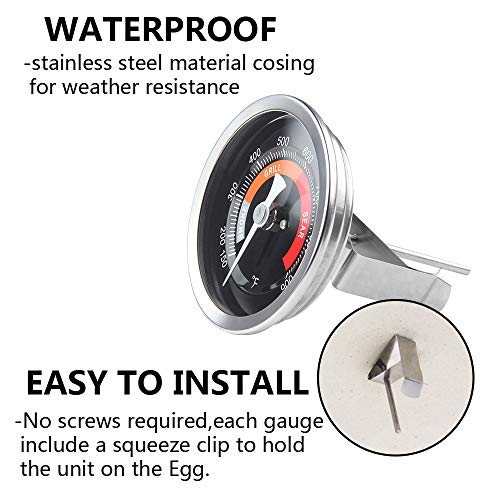 Dracarys Grill Temperature Gauge Thermometer Replacement for Big Green