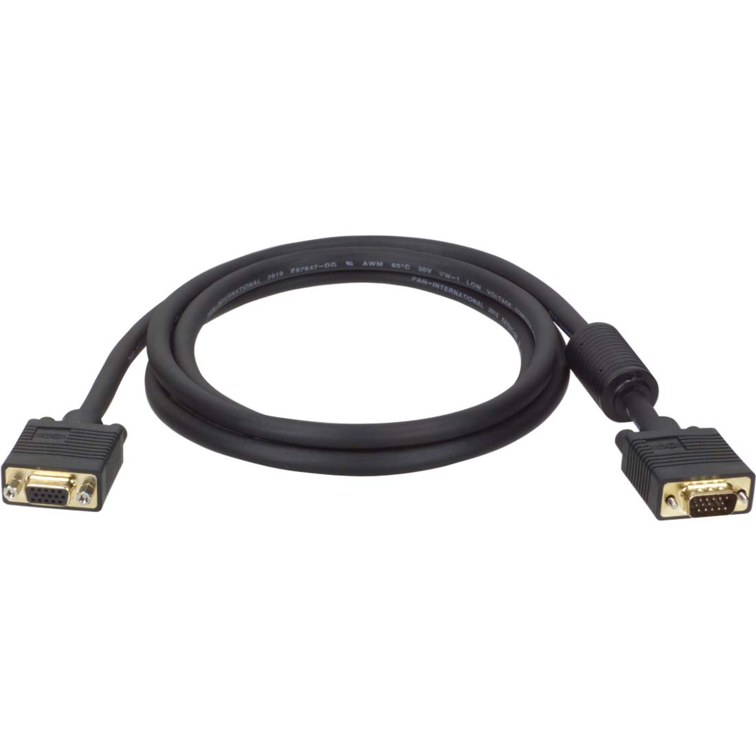 Tripp Lite VGA SVGA RBG Coax Monitor Extension Cable High Resolution HD15 1080p, M/F, 3.05 m (P500-010)