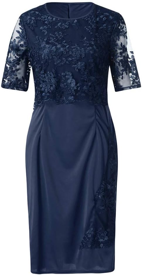 MEILINVREN Dresses,Women Dress Fashion Lace Elegant Mother Of Bride Dress Knee Length Plus Size Dress Femme Elegant Dress Trend
