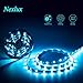 16.4ft LED Light Strip, Nexlux Waterproof 5050 SMD Single RGB LED Flexible Strip Light Black PCB Board Color Changing Decoration Lighting (No Power Adapter and Remote)