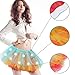 Cidyrer Tutus for Women Light Up Neon LED Rainbow Tutu Skirt