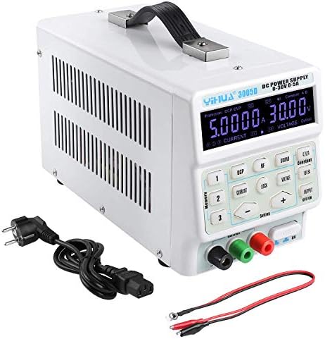 MVPower YIHUA-3005D Laboratory Power Supply, Adjustable 0-30V/0-5A DC Stabilised Switching Power Supply with High Resolution Digital Display