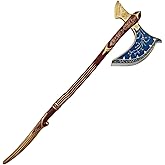 damdos Halloween Props Cosplay Axe 37" God PU Foam Axe,God Vikering Axe Foam Kratoins Axes Weapon Birthday Gifts
