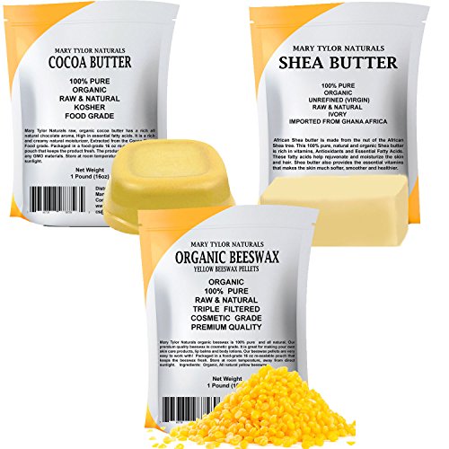 Buy Beeswax Pellets 1 lb + Shea Butter 1 lb + Cocoa Butter 1 lb Online