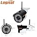 Logisaf Security IP Camera Outdoor Wireless Wifi with 16G Micro SD Card, Support Iphone Android Remote Viewing, IP Security Bullet Camera