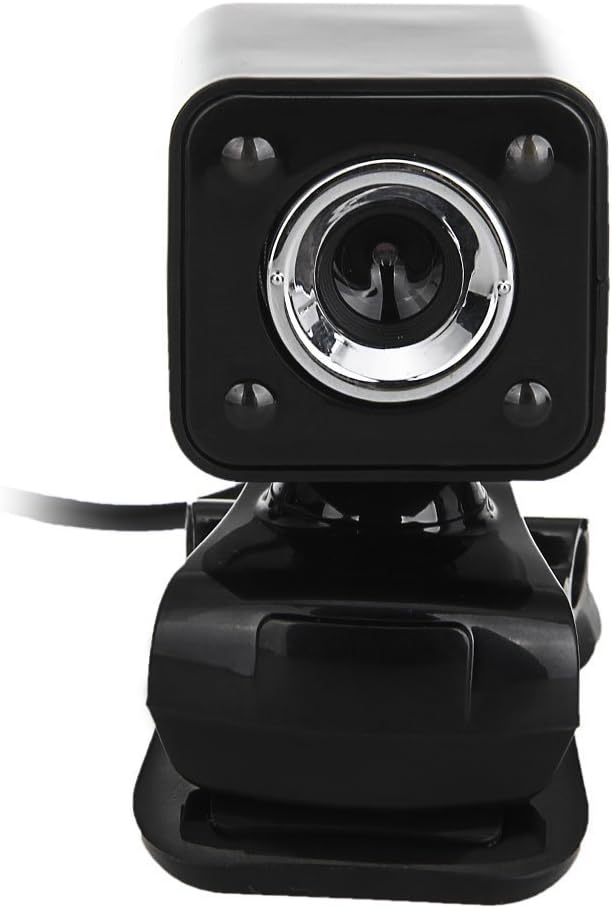 TOOGOO(R) 1080P 800W 4 LED HD Webcam Camera + USB 2.0 Microphone for Computer PC Laptop Black