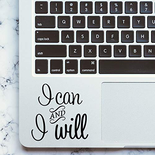 I Can I Will Motivation Quote Decal Laptop Trackpad Sticker for MacBook Pro Air Retina 11 12 13 15 inch Mac Book Touchpad Skin