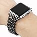 For Apple Watch Band, Wearlizer Stainless Steel Watch Band Replacement Strap for Both Apple Watch Series 1 and Series 2 - 42mm Black