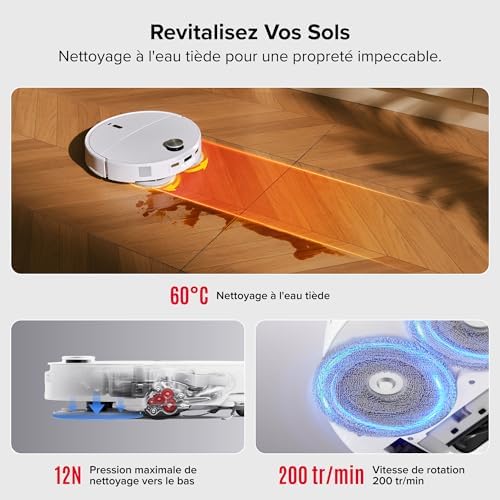 Qrevo Curv 2 Pro Robot Aspirateur Laveur avec Station 3.0, 25000Pa