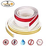 Insulation Weatherproof Doors and Windows Soundproofing Seal Strip with Collision Avoidance Rubber Self-Adhesive Weatherstrip (16ft Weatherstrip + 39"Bottom Seal)