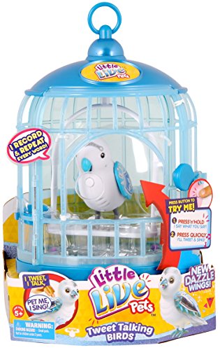 talking bird toy with cage