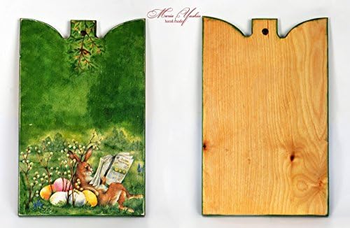 Kitchen board is designed in decoupage technique