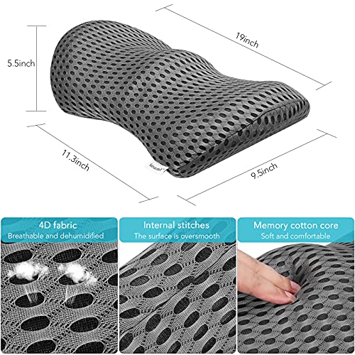Sotvacmit Lumbar Support Pillow, Memory Foam Lumbar Pillow That Can