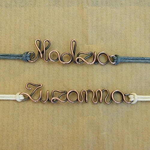 Wire name personalized bracelet, friendship, name,